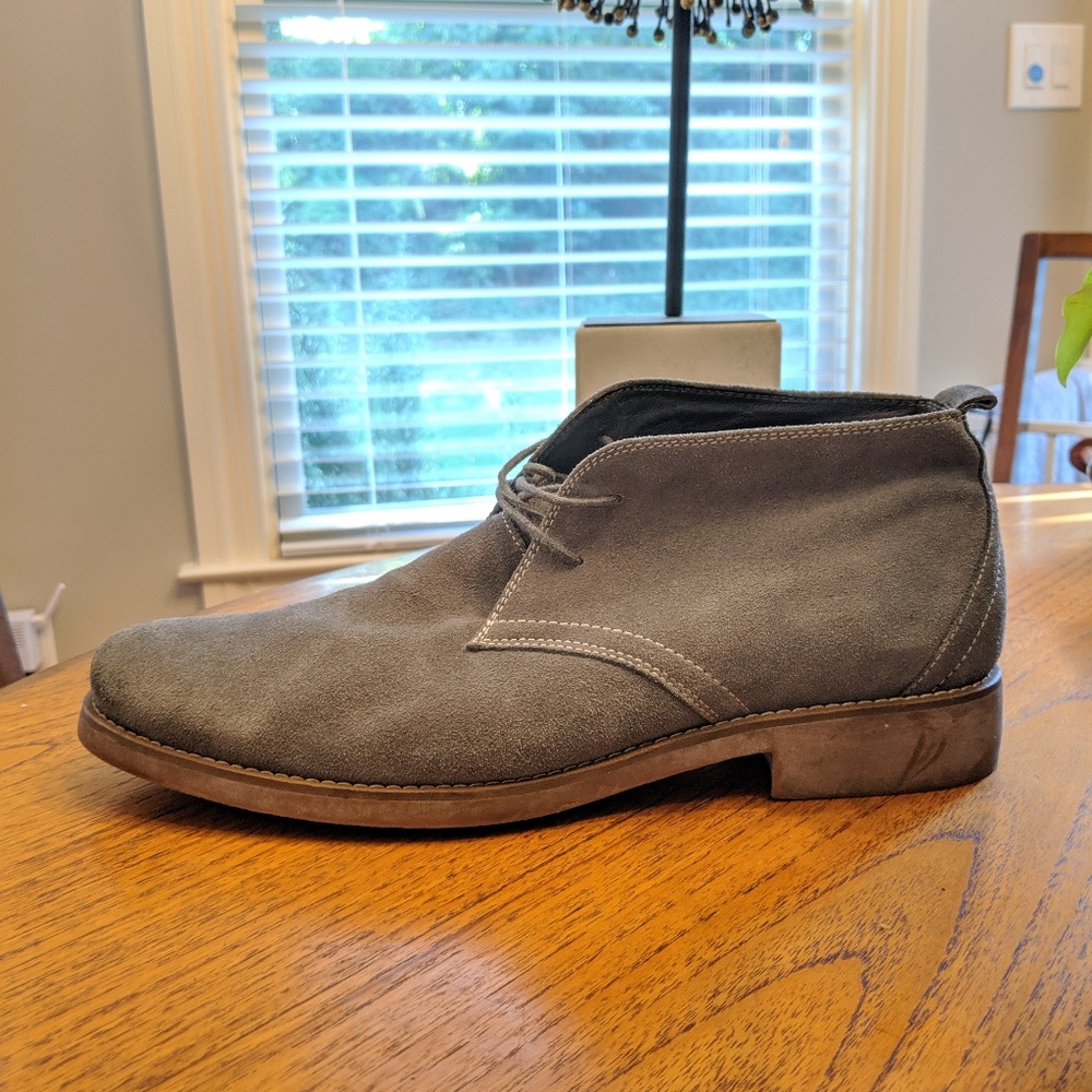 Joseph Abboud Light Grey Suede Desert Boots Chukka